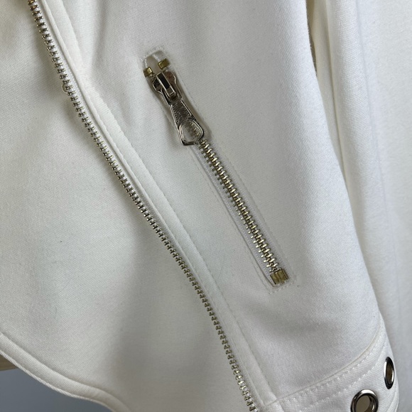 Vintage Queenspark White Bikers Jacket - Size S - Picture 6 of 12